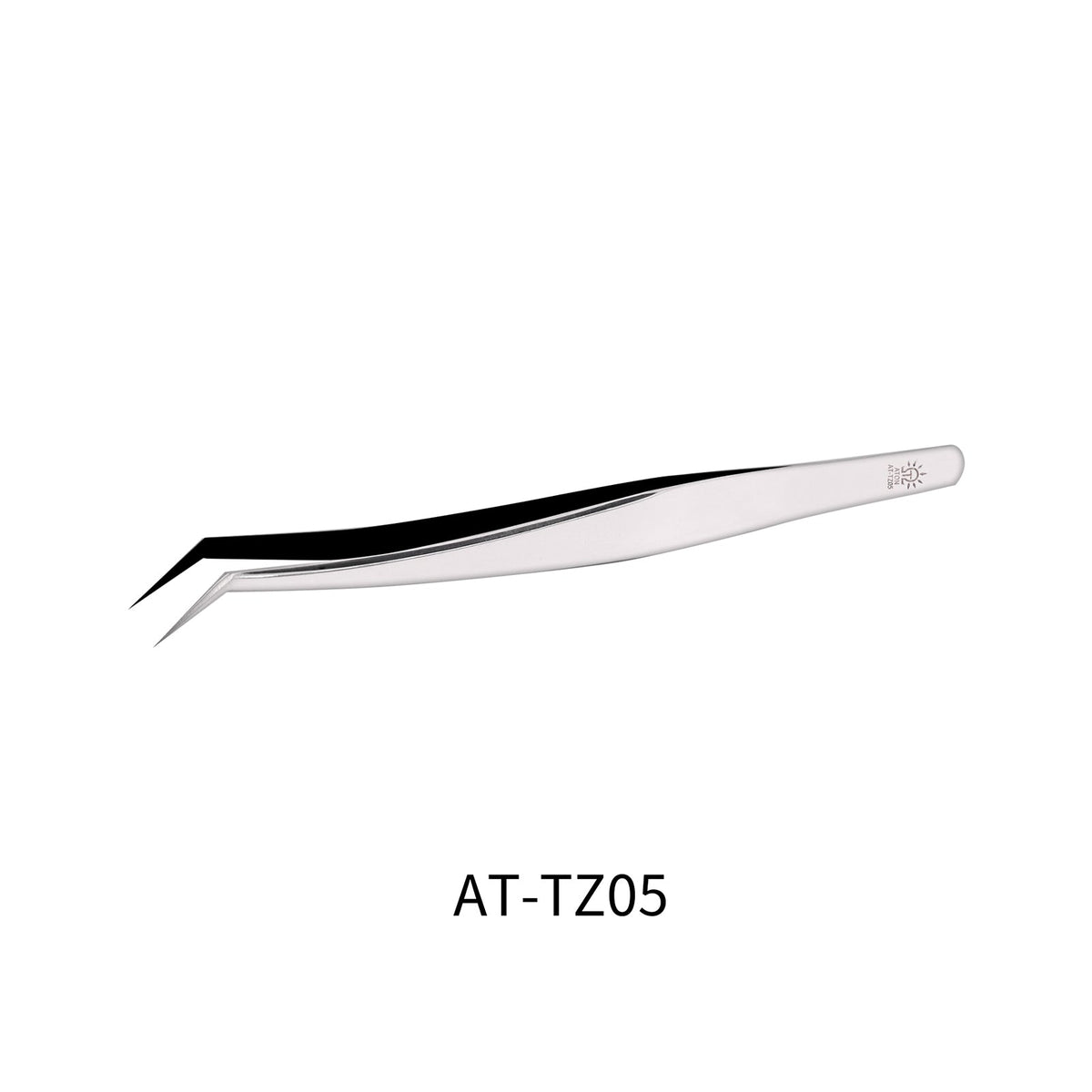 Dspiae anti-static stainless steel tweezers with black angled tip