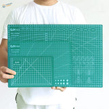 Green qjh self-healing cutting mat with grid lines for A1 A2 A3 A4 sizes