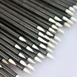 50 pcs disposable round quality brushes with fine black and white pointed tips