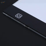 Black glossy LED drawing board A3 A4 A5 with white power button and USB port