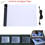 White LED drawing board with black frame for A3 A4 A5 paper