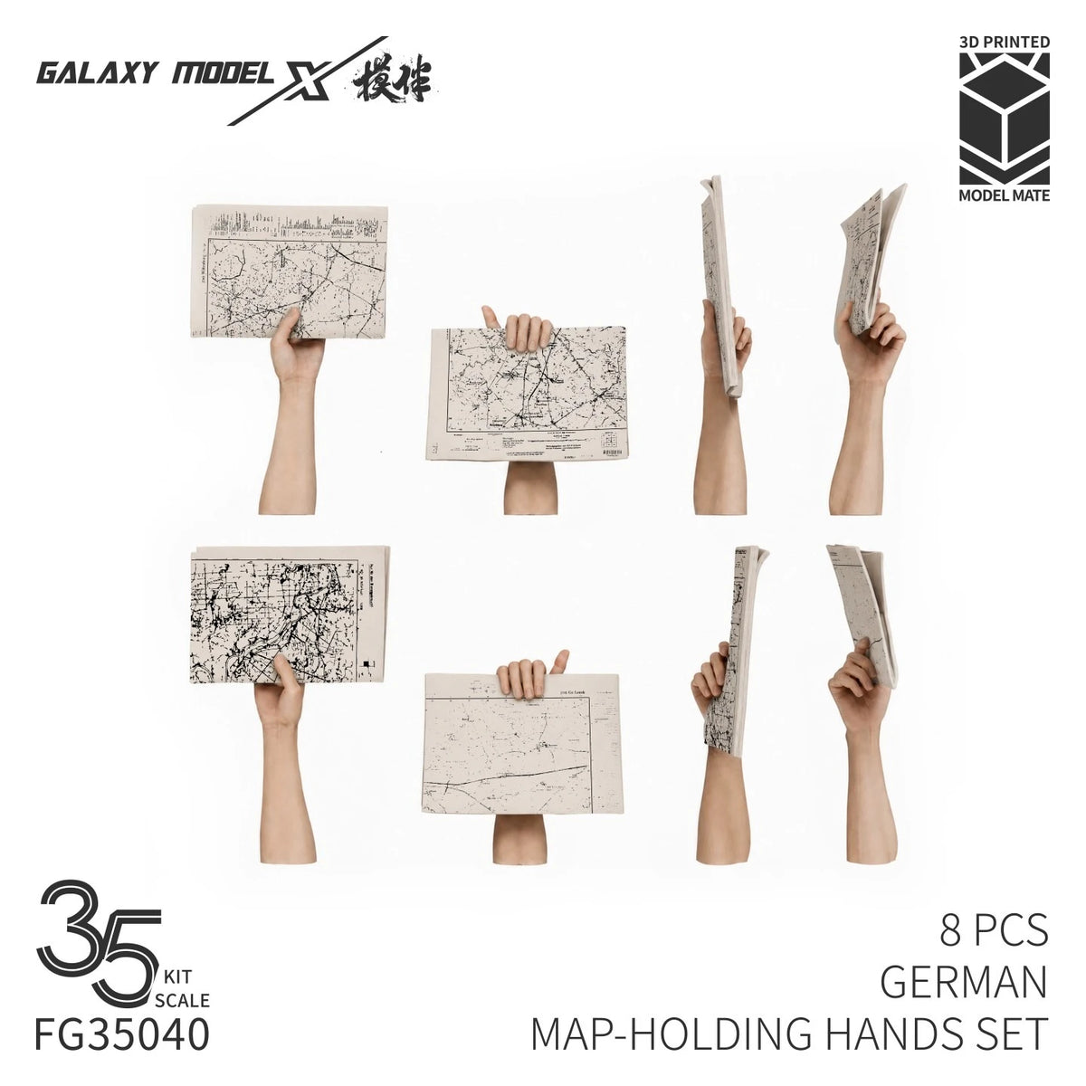 Galaxy Model FG35040 1/35 Allemand tenant une carte