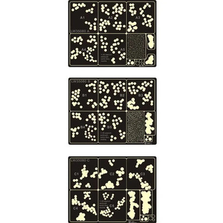 WWII German disc camouflage stencil with glowing patterns