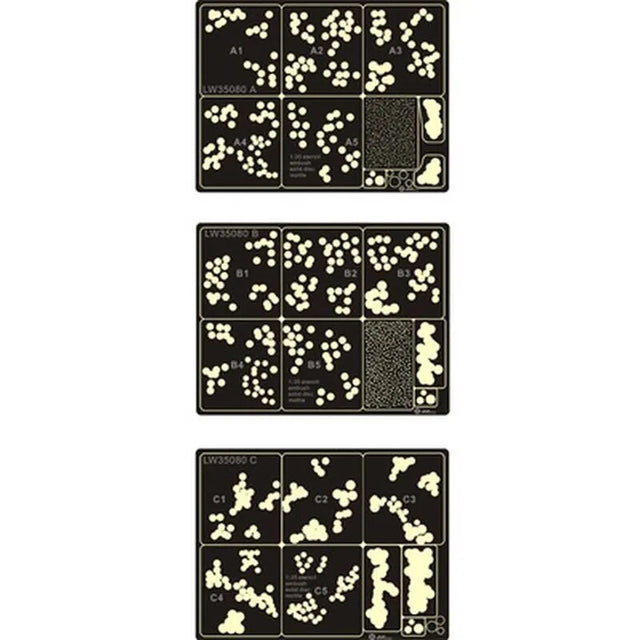 WWII German disc camouflage stencil with glowing patterns