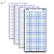 White abs modeling sheets with blue grid markings and varying line thicknesses for precise technical drawing
