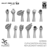 Mains de soldat allemand avec tasse et gourde 1/35