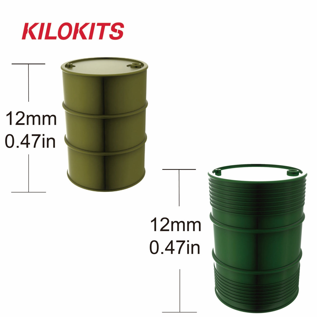 Olive green metallic 1/72 kilokits barrel for model making accessories