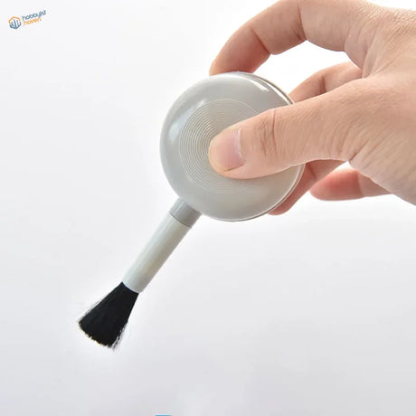 Gray soft brush with black bristles for air dust blower, scale models cleaning