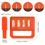 Orange Airbrush Needle Repair Tool with 4 slots for needle tip restoration