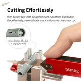 Red and black Dspiae aluminum hand saw with serrated blade for scale modeling tools