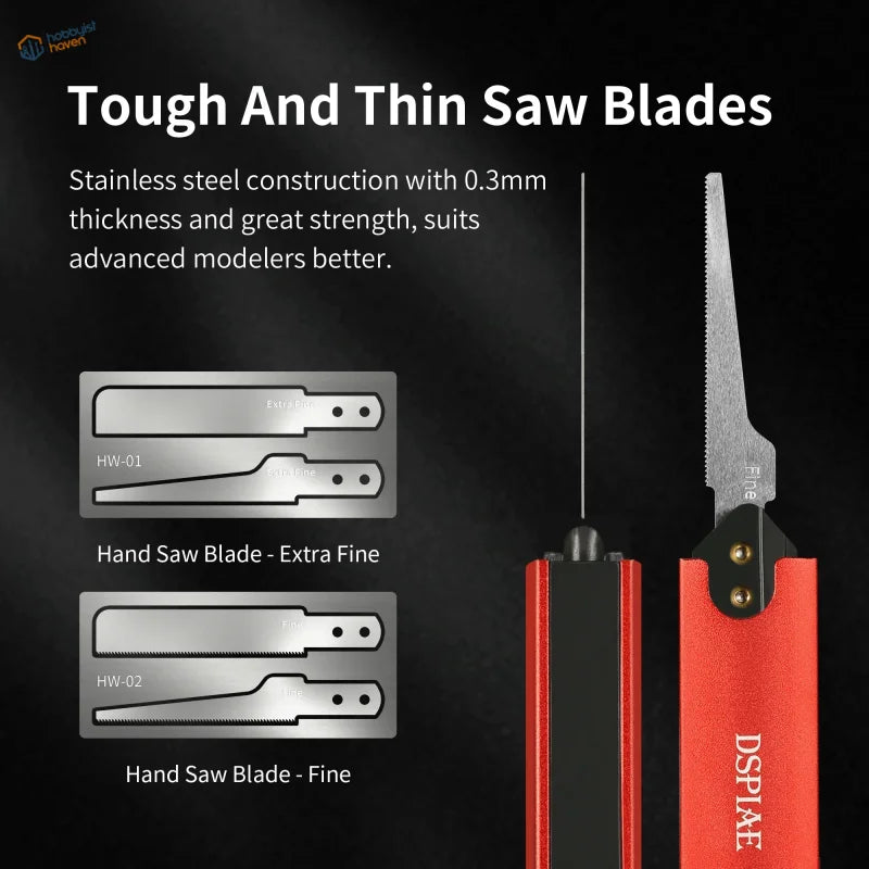 Red black dspiae aluminum hand saw blade for scale modeling tools