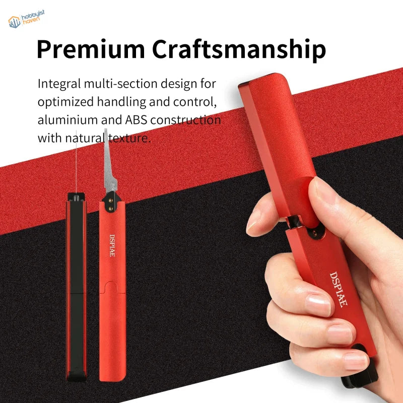 Red DSPAE folding aluminum hand saw for scale modeling tools