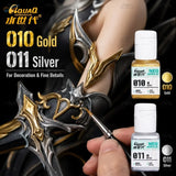 AquaQ 6 Colors Metallic Acrylic Paint Set