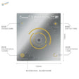 Silver stainless steel arcs circles cutting template with yellow guides
