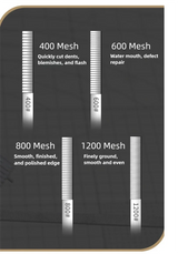 Silver metal sanding belts with varying mesh counts for precision finishing in ustar narrow flat polishing files