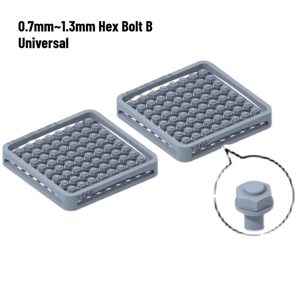Φ0.7mm-2.5mm 3D-Printed Hexagonal Rivets
