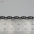 Black metal anchor chain for model ships with sleek polished finish and durable o-ring links