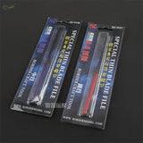 Border Model ultra-thin modeling file with purple and red thin blade files in sleeves
