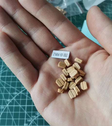 20pcs 4~7mm Single Block Pulleys for Ship Models