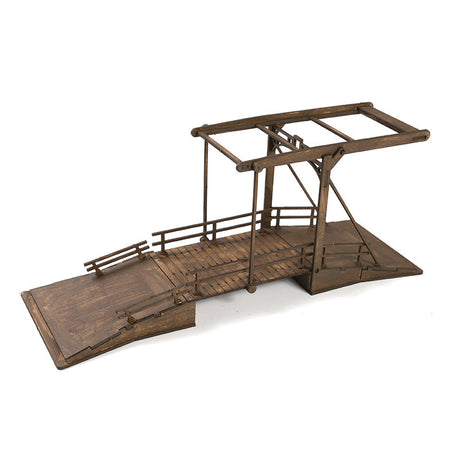 1/72 brown wooden European drawbridge model kit for WWII dioramas