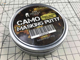 Camouflage masking putty in zero black tin for soft-edge camouflages
