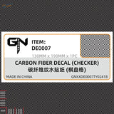 Carbon fiber simulating checkerboard decal in black white grid