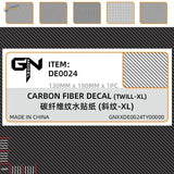 Black carbon fiber simulating decal with diagonal twill texture de0024