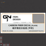 Black carbon fiber simulating decal de0009 by GN Model, woven texture