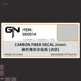 Carbon fiber simulating Gn model de0014 dot pattern decal