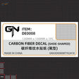 Carbon fiber simulating shoe-shaped water-slide decal with woven texture