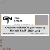 Silver carbon fiber simulating decal de0020 diagonal twill texture