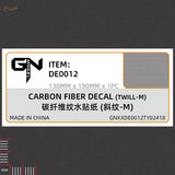 Carbon fiber simulating water-slide decal with diagonal twill-m weave