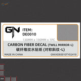 Black and white carbon fiber simulating twill mirror-l water-slide decal