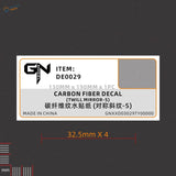 Carbon fiber simulating water-slide decal with diagonal weave and mirrored finish