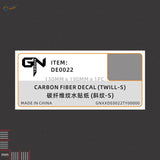 Carbon fiber simulating twill decal with dark gray diagonal weave