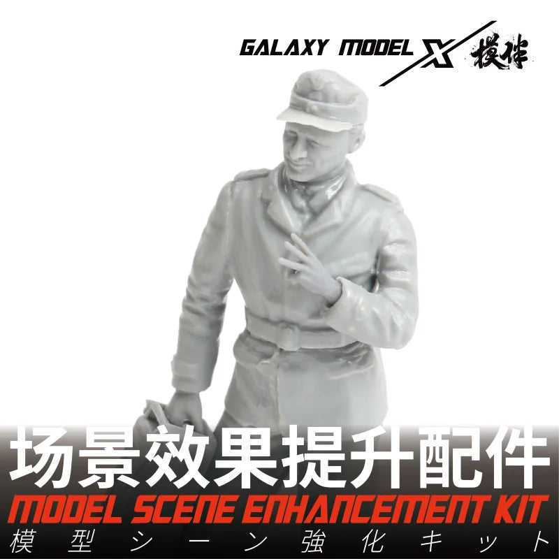 Gray 1/35 scale soldier figure for precision hobby tools
