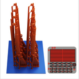 Orange plastic 1/35 98k mauser scale model rifle rack with decals