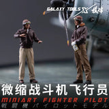 1/48 WWII fighter pilots figure in brown jacket, beige trousers, goggles