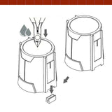 Anti-rust storage for precision hobby tools: hexagonal ridged cylindrical container
