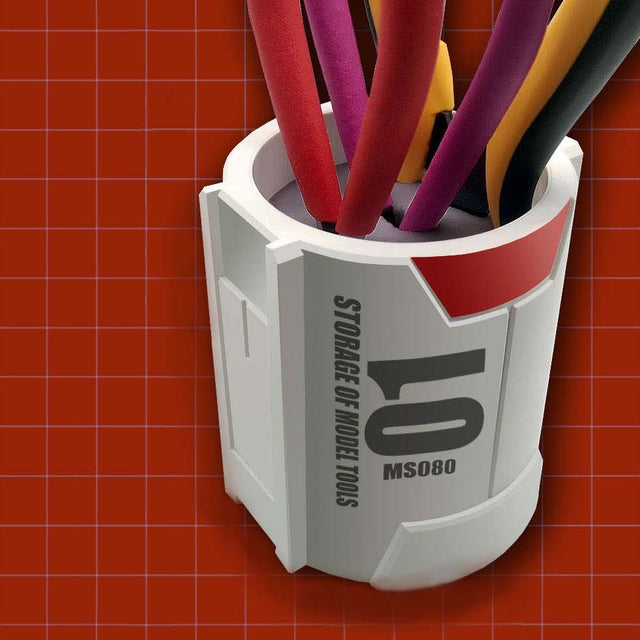 Anti-rust storage for precision hobby tools: white cylindrical organizer