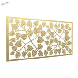 Cormake 1/35 PE plant leaves gold-toned metal wall art with monstera design