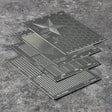 Cormake precision cutting templates with geometric patterns for scale modeling tools
