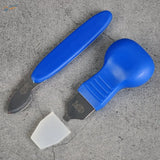 Cormake parts separators with blue-handled coq precision tools