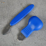 Cormake parts separators: blue-handled Cox jeweler’s tools with curved blade
