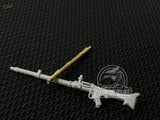 Gold and gray CYT119 1/35 metal barrel for German MG34 rifle with scope