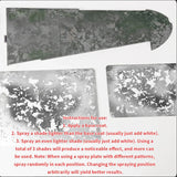 Camouflage airplane wing stencil for streaking effects in scale modeling