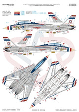 Galaxy Model 1/48 F-14A VF-124 Bicentennial scale modeling decals