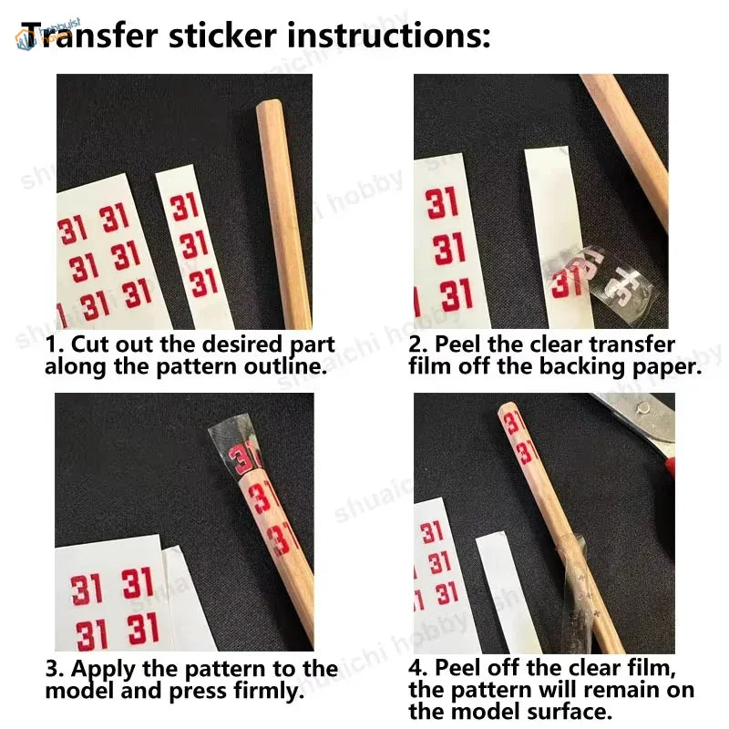 Dashboard & LCD Screen Model Decals / Stickers