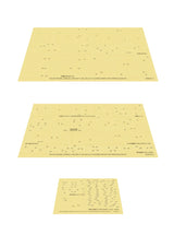 Yellow flexible mask sheets for galaxy model d8019 lanhaf f-36c die-cut, featuring printed markings and text in both english and chinese.