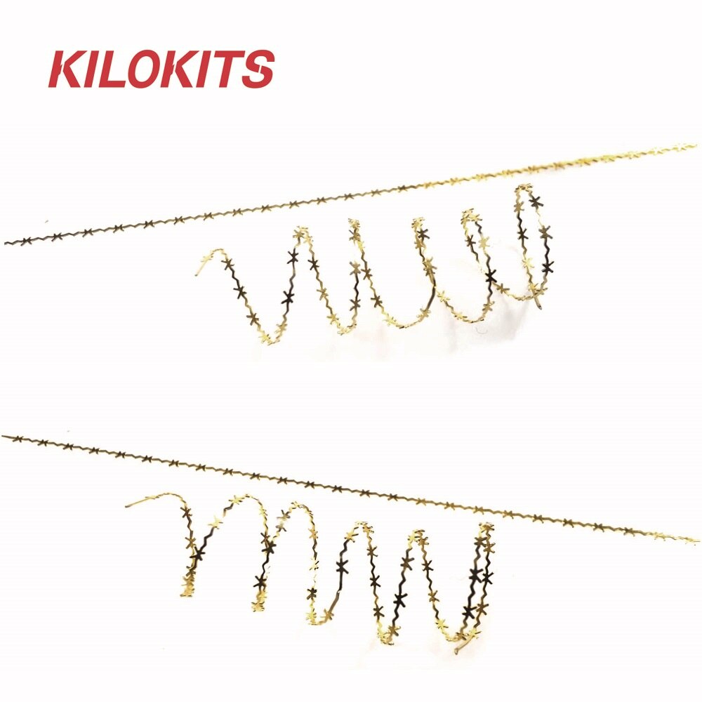 Gold and black barbed wire chain by Kilokits on 1/72 military anti-tank obstacles